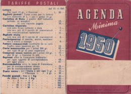 Calendarietto - Agenda Minima - Anno 1950 - Petit Format : 1941-60