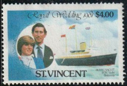 Saint Vincent 1991 Yv. N°626 - Mariage Du Prince Charles Et De Lady Diana - H.M.Y. Britannia - Oblitéré - St.Vincent (1979-...)