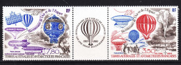 France Colonies, TAAF 1984 Mi#192-193 Mint Never Hinged Strip (sans Charniere) - Ungebraucht