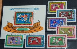 MONGOLIA 1970, Football World Cup - Mexico, Sports, Mi #591-7 + B22, Used / MNH** - 1970 – Mexico