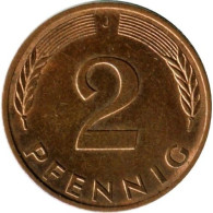 Germany - 1984 - KM 106a - 2 Pfennig - Mintmark "J" - VF+ - 2 Pfennig