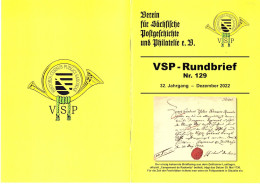 VSP - Rundbrief Nr. 129, Dezember 2022, Dresden, Sachsen, Deutsches Reich, SBZ, DDR, BRD, - Filatelia E Storia Postale