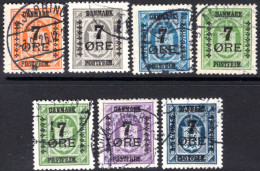 Denmark 1926 Overprint Set (top Values Signed Zumstein) Fine Used. - Gebraucht