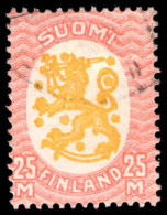 Finland 1917-30 25m Orange And Red No Wmk Fine Used. - Usados
