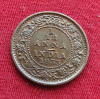 British India 1/12 Anna 1933 (c) KM# 509 *VT Inde Indie Indien - Inde