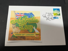 26-1-2024 (2  X 22) Australia National Day (Australia Day) With Australia Map Stamp 26-1-24 (TODAY) - Cartas & Documentos