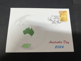 26-1-2024 (2  X 22) Australia National Day (Australia Day) All 3 With Australia Map Stamp 26-1-24 (TODAY) 3 Covers - Briefe U. Dokumente