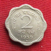 India 2 Naye Paise 1959 B KM# 11 Lt 21 *V2T Mumbai Mint Inde Indien Indies Paisa - Inde