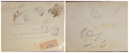 O) 1896 HAITI, POR STEAM SHIP AMERICAN, COAT OF ARMS LEAVES DROOPING 20c, REGISTERED IN NEW YORK,  CIRCULATED TO BORDEAU - Haïti