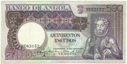 Angola - 500 Escudos - 10.6.1973 - Pick: 107 - Serie BE - Luiz De Camões - PORTUGAL - Angola