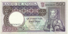 Angola - 500 Escudos - 10.6.1973 - Pick: 107 - Serie BF - Luiz De Camões - PORTUGAL - Angola