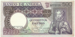 Angola - 500 Escudos - 10.6.1973 - Pick: 107 - Serie BF - Luiz De Camões - PORTUGAL - Angola