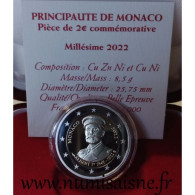 MONACO - 2 EURO 2022 - 100 Ans De La Mort Du Prince Albert I - BE - Mónaco