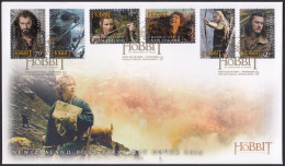 NEW ZEALAND 2013 The Hobbit: Desolation Of Smaug, Set Of 6 S/A's FDC - Fantasy Labels