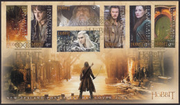 NEW ZEALAND 2014 The Hobbit: Five Armies, Set Of 7 FDC - Fantasy Labels