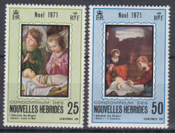 New Hebrides Nouvelles Hebrides French Legend 1971 Mi#313-314 Mint Never Hinged (sans Charniere) - Unused Stamps