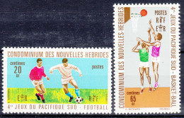 New Hebrides Nouvelles Hebrides French Legend 1971 Football Mi#307-308 Mint Never Hinged (sans Charniere) - Ungebraucht