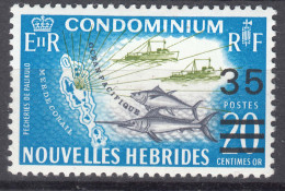 New Hebrides Nouvelles Hebrides French Legend 1970 Mi#296 Mint Hinged (avec Charniere) - Ongebruikt