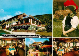 73838072 Buehlertal Cafe Restaurant Pension Schwarzwaldmaedel Trachten Bollenhut - Bühlertal