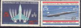 New Hebrides Nouvelles Hebrides French Legend 1968 Concorde Mi#275-276 Mint Never Hinged (sans Charniere) - Nuevos