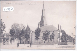 SUIPPES- AVANT LA GRANDE GUERRE- L EGLISE ET LA MAIRIE - Other & Unclassified