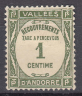 French Andorra Andorre 1935 Timbres-taxe Yvert#16 Mint Hinged (avec Charniere) - Nuovi