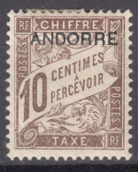 French Andorra Andorre 1931 Timbres-taxe Yvert#2 Mint Hinged (avec Charniere) - Ungebraucht