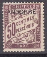 French Andorra Andorre 1931 Timbres-taxe Yvert#4 Mint Hinged (avec Charniere) - Ongebruikt