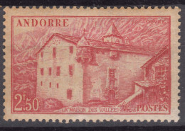 French Andorra Andorre 1944 Mi#108 Mint Hinged (avec Charniere) - Neufs