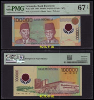 Indonesia 100000 Rupiah, 1999, Polymer, Lucky Number 222, PMG67 - Indonésie