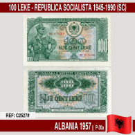 C2527# Albania 1957. 100 Lekë. República Socialista 1945-1990 (UNC) P-30a - Albania