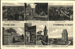 41515184 Friedberg Hessen St. Georgs-Brunnen Burg Adolfsturm Gefallenen-Ehrenmal - Friedberg