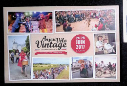 Cp, Sports, Cyclisme, Anjou Vélo Vintage, La Rando Vélo Rétro, 49, Saumur, 2017, Vierge, Multi Vues - Cyclisme