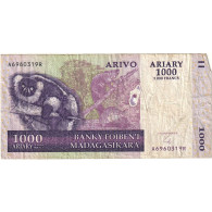 Billet, Madagascar, 1000 Ariary, 2004, KM:89a, TB - Madagascar