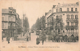 FRANCE -  Le Mans - Avenue Thiers Vue Prise De La Cour De La Gare - Animé - Carte Postale Ancienne - Le Mans