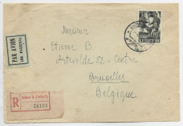 BULGARIA BULGARIE 60 SOLO LETTRE COVER REC AVION SOFIA 1949 TO BELGIQUE - Storia Postale