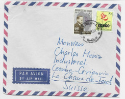 CONGO 8FR+3FR PAIX LETTRE COVER AVION MATADI TO SUISSE - Brieven En Documenten