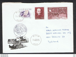 NORWAY: 20.08.1985 COVERT FROM BODO WITH:  5 K. + 3 K.50 + 7 K.50 (859 + 868 + 869) - TO GERMANY - Storia Postale