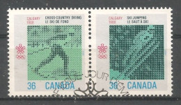 Canada 1987 Ol. Winter Games Calgary Pair Y.T. 1027/1028 (0) - Usati