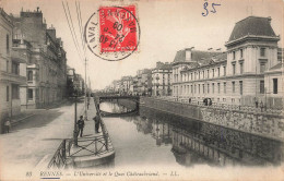 FRANCE - Rennes - L'université Et Le Quai Châteaubriand - LL - Carte Postale Ancienne - Rennes