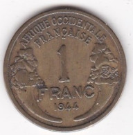 Afrique Occidentale Française. AOF. 1 Franc 1944. Bronze Aluminium. Lec# 2 - French Equatorial Africa