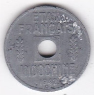 Indochine 1/4 Cent 1942 Osaka, En Zinc, Lec# 23 - Indocina Francese