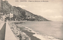 FRANCE - Menton - Plage De Garavan - La Mortolla - Dos Non Divisé - Carte Postale Ancienne - Menton