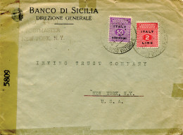 Sicilia Occ. Alleata - 2 Lire Su Busta - Local And Autonomous Issues