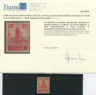 Fiume - Allegoria Cent. 10 N. A 35/I (carta A) Dentellato 10,1/2 - Lokale/autonome Uitgaven