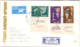 Israël - Lettre Recom De 1978 - Oblit Nahariyya - Musique - Flute - - Brieven En Documenten