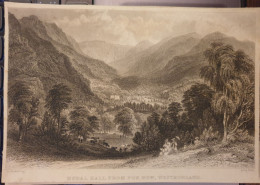 Lithographie (gravure) - Rydal Hall From Fox How, Westmorland - Lithographies