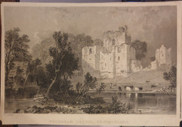 Lithographie (gravure) - Brougham Castle, Westmorland - Lithografieën