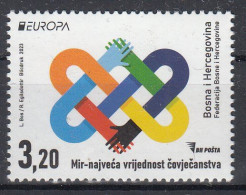 BOSNIA 2023 EUROPA CEPT.PEACE – The Highest Value Of Humanity.1 ST.MNH - 2023