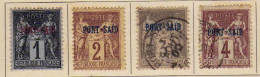 Port-Said (1899) -  1 C. - 2 C. 3 C. 4 C. Timbres De France Surcharges - Neufs* Et Obliteres - Nuevos